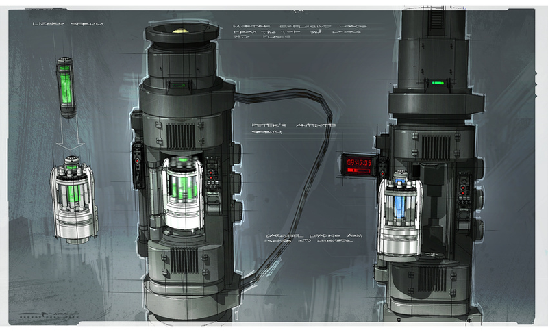 Illustration for article titled Brand new Amazing Spider-Man concept art takes you deep inside OsCorp!